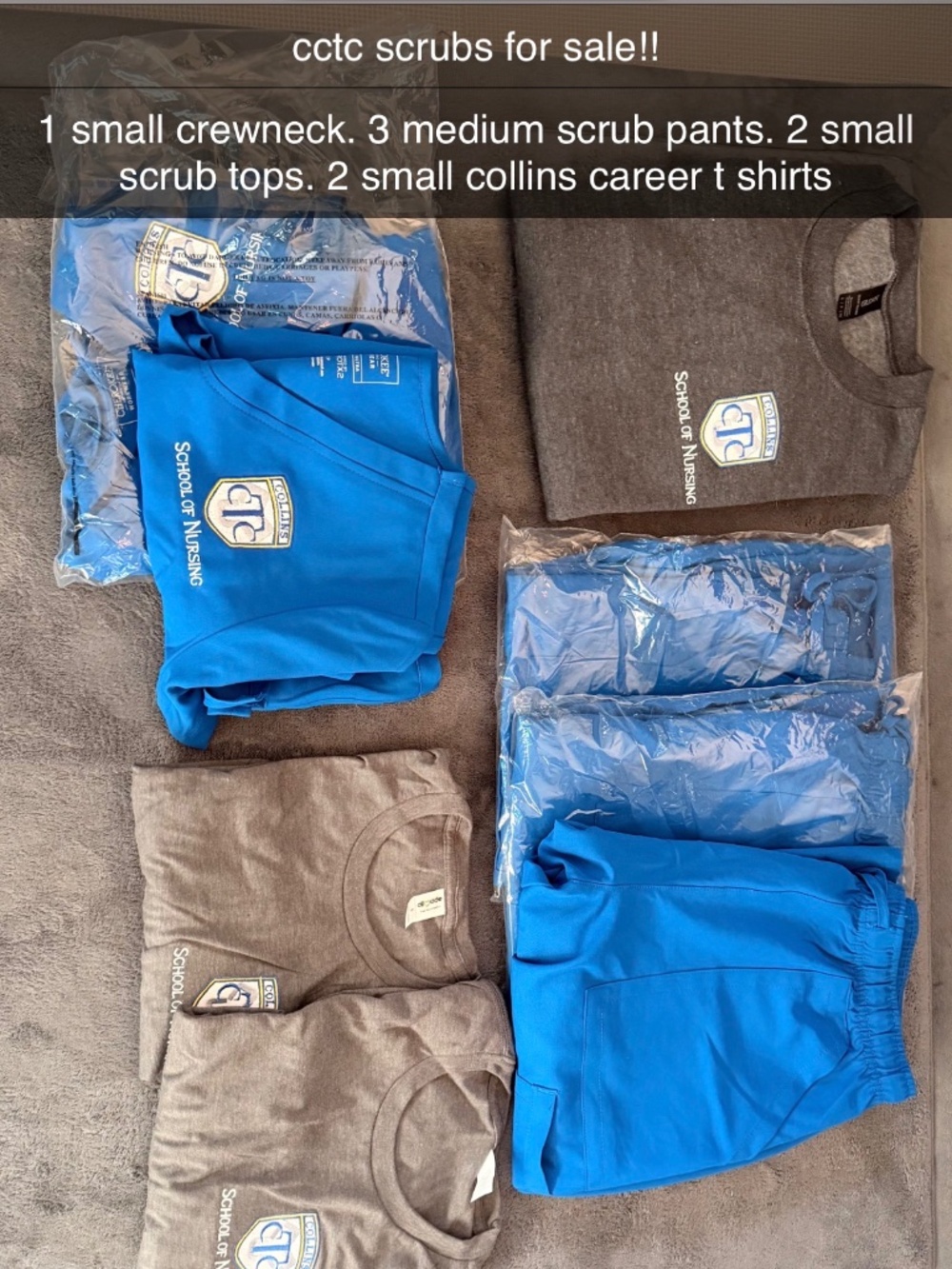 CCTC scrubs, t shirts and crewneck